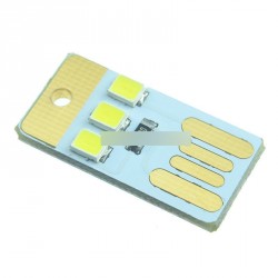 2pcs3LED lámpa izzó LED kulcstartó USB Power Fehér