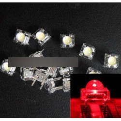 10db 5mm F5 Piranha LED Piros kerek fej  dióda