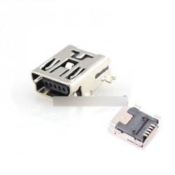 10db SMD Mini USB 5 tűs mini B aljzat csatlakozó