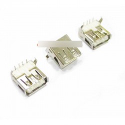 10db USB Type A F  / F 90 fokos csatlakozó aljzat
