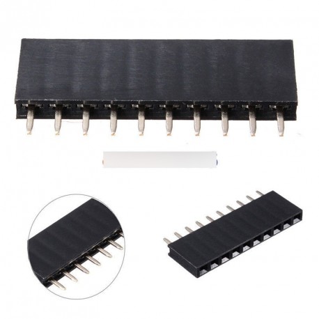10db 1x10 Egysoros 10 Pins PCB foglalat női 2,54