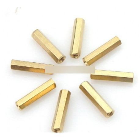 10db M3 12 mm hexagonális sárgaréz Standoff Spacer