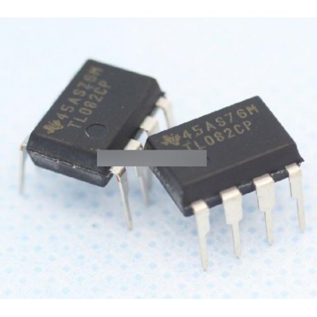 10db TL082 IC TI DIP 8 JFET-INPUT műveleti erősítő