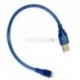 25cm USB 2.0 M - Micro USB 5 pin adat töltő kábel