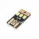2db mini LED kártya kulcstartó USB izzó fehér