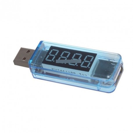 LED 4-digit piros kijelző USB töltő Feszültség Teszter