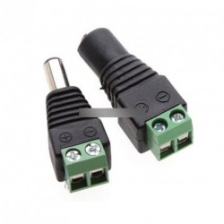 2pár DC Plug Power Jack adapter csatlakozó CCTV