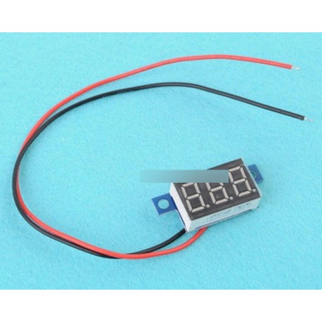 Zöld színű LED voltmmérő Mini lítium akkumulátor