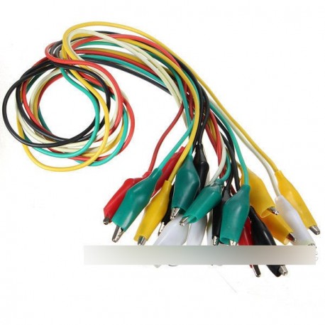 10dbs 50cm Dupa védű krokodil klip vezeték