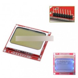 Arduino 2db S 84x48 Nokia LCD Modul kék háttér