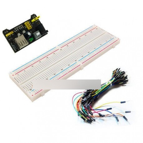 MB102 táp modul+dugdosó próbapanel 830+65 jumper