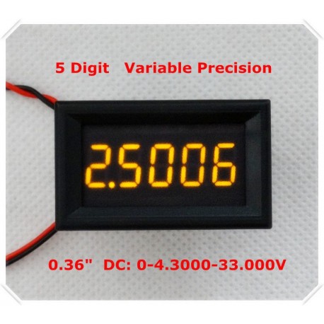 Sárga LED 5 jegyű DC digitális voltmérő panel