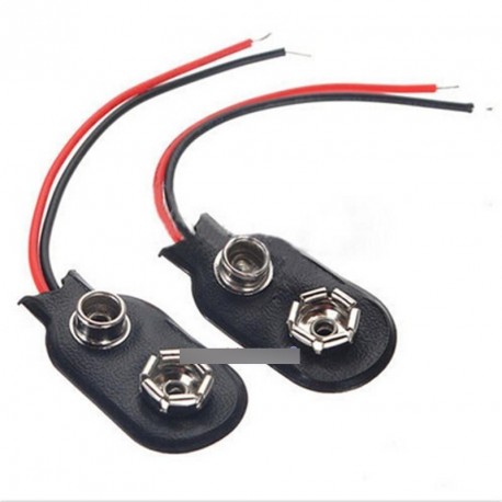 100db 9V akku elem csatlakozó 10CM vezetékkel