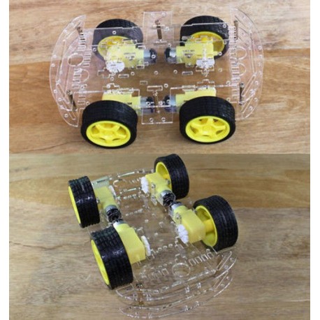 ÚJ 4WD Robot Autóba alváz kihangosító Arduino M26
