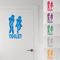 Férfi Nő Toalett WC matrica családi DIY dekoráció