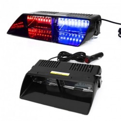 Új autó 16 LED piros / kék Strobe villogó fény