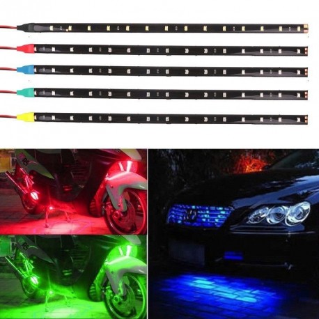 15 LED-es vízálló rugalmas Fény Autó Motor  30cm