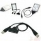 Dual USB 2.0 - 2.5inch 7 + 15 tűs SATA adat- és tápkábel adapter 2,5 " merevlemezhez HDD SSD