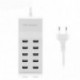 Amerikai dugó - 10 USB port gyors töltő adapter fal töltő HUB az IPhone Samsung Tablet