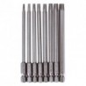 8db T8-T40 100mm Mágneses Torx csavarhúzó bitek 1/4 hüvelykes eszköz készlet szett