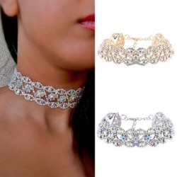1db Luxus kristály strasszos medál nyakörv Arany Ezüst színű lánc nyaklánc női ékszer