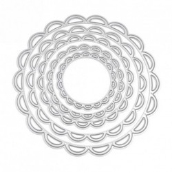 1x Kerek minta forma Metal vágó bélyegek Betűrajz DIY Scrapbook kártya dekoratív kézműves szett
