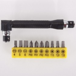 Mini 1/4-es csavarhúzó 10 db bit fejjel szrerzám barkács eszköz