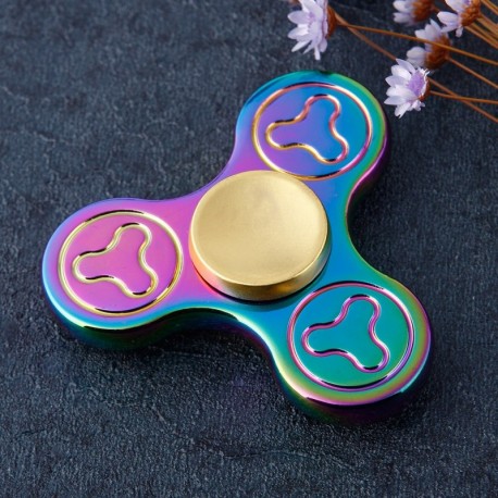 1x szivárványos fidget Spinner pörgettyű Tri-Spinner Fidget Gyro EDC Autizmus Játékok