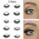 5 pár Lágy puha természetes kézzel készített műszempilla