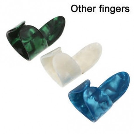 Egyéb ujjak - 5db Színes véletlenszerű ujjcsúcsok Plectrums Fingerpicking Musical Instrument