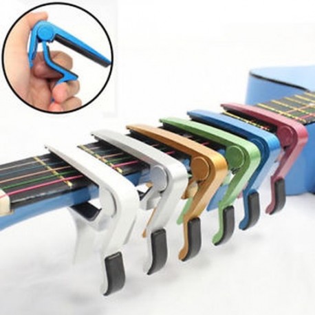 Guitar Capo fekete alumínium rugó elektromos akusztikus szorító gyors kioldása