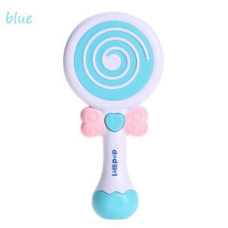 Kék - Infant Multifunkcionális csörgő játék Lollipop alakú elektromos csengőhangos kézilabda