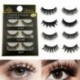 3 pár természetes kézzel készített műszempilla smink kozmetika