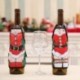 C - Karácsony Santa Wine Bottle Apréco Wrap Cover Xmas vacsora Party Table Decoration