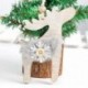 Harang - Rusztikus Boldog Karácsonyfa Dekoráció Éjjel Fából készült Pendant Xmas Hanging díszek