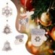 Harang - Boldog karácsonyfa dekoráció feltűnt fából készült Bell Pendant Xmas függő díszek