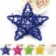 Piros - 5PCS 6CM Rattan Star díszítő díszek DIY karácsony / szülinapok &amp  Home Deor
