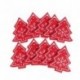 Piros karácsonyfa - 5db fából készült címke karácsonyi ajándék Home Office dekoráció Xmas Tree Hanging Supplies