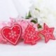* 2 Red Star - 5db fából készült címke karácsonyi ajándék Home Office dekoráció Xmas Tree Hanging Supplies