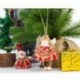 Piros Mikulás - Hóember Játékok Santa Claus Otthoni Dekoráció Karácsonyi lógó baba díszítő díszek