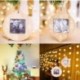 DIY fa fényképkeret karácsonyfa díszek karácsonyi függő medál dísztárgyak díszítéssel