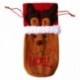 Szarvas - Karácsonyi borosüveg borítású táskák díszek Santa Deer Dinner Party Decor Ajándék