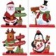 Karácsony Mikulás Hóember Ornament Xmas Nappali Táblázat Dekoráció Craft Ajándékok