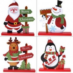 Karácsony Mikulás Hóember Ornament Xmas Nappali Táblázat Dekoráció Craft Ajándékok