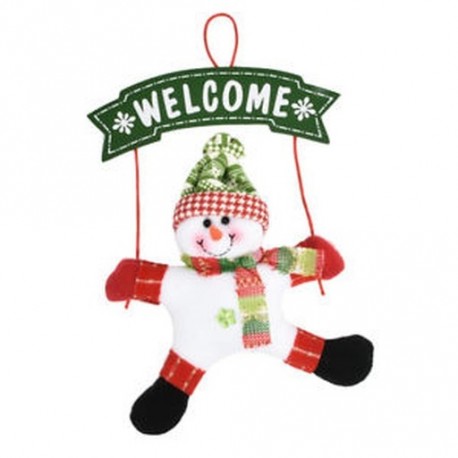 Hóember - Karácsonyi ajtó függő dekoráció Mikulás Hóember Xmas Tree Dekoráció díszek