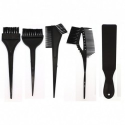 5db nagy fekete hajszínfesték fésű ecset készlet szett