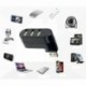 1x Magas színvonalú laptop PC USB elforgatás Splitter mini adapter 3 port