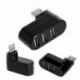 1db Forgatható nagysebességű 3 port USB HUB 2.0 USB Splitter Adapter Notebook Tablet PC PC perifériákhoz