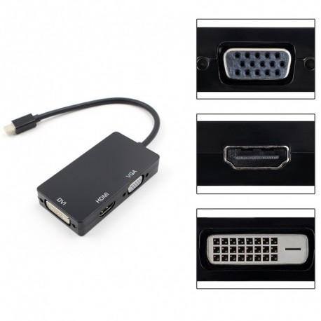 Mini Display Port DVI VGA HDMI 1080P Thunderbolt adapter MacBook Pro / Air