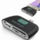 4 in 1 OTG / TF / SD intelligens kártya olvasó adapter Micro USB töltés Tartós port